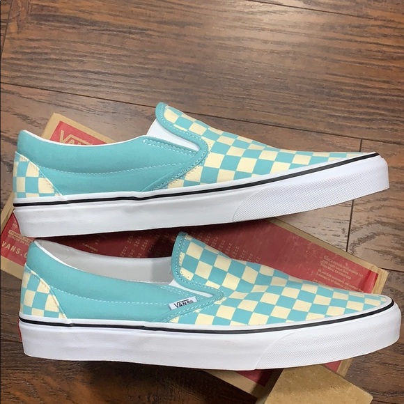 VANS CLASSIC SLIP-ON CHECKERBOARD Aqua Haze wmns - Picture 7 of 15